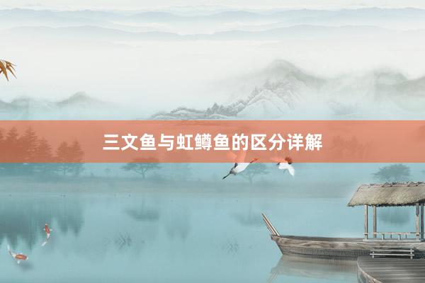 三文鱼与虹鳟鱼的区分详解